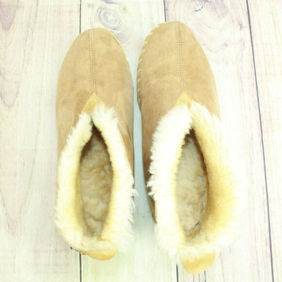 LL Bean Brown Suede Wicked Good Shearling Lined Slipper Ankle Boots Size 10 M - Picture 7 of 9